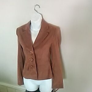 Women's Tan Suede Blazer As New